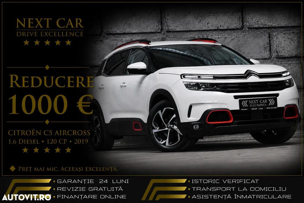 Citroën C5 Aircross GARANTIE 24LUNI*RATE*REVIZIE*Piele*Navi*Full Led*Distronic*Side Assist