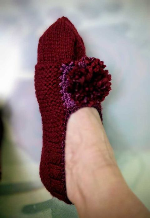 Вязаные тапочки, следки, носки