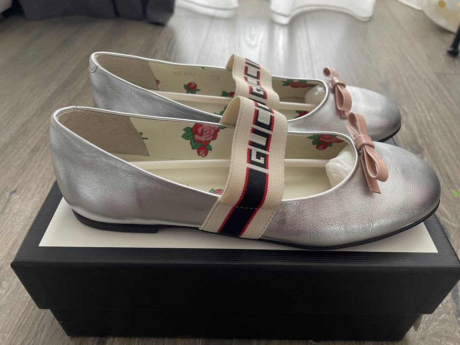 детски кожени балеринки GUCCI