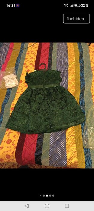 Rochie dantela verde 18-24 luni