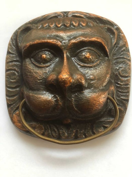 Чукче / чукало / хлопка за врата, старо, ръчна изработка, бронзово