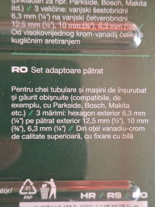 Set 3 adaptoare pentru chei tubulare la masina de insurubat electrica (bormasina)