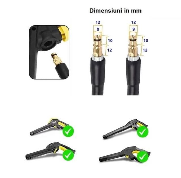 Furtun presiune Karcher k2 , k3 ,k4, k5, k6, k7 ambele capete click