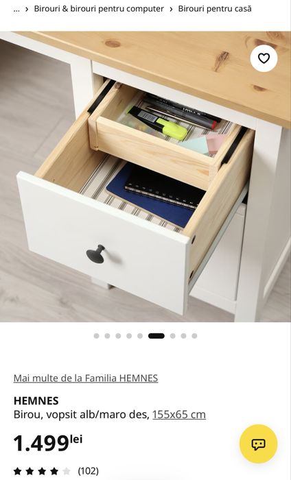 Birou lemn Ikea