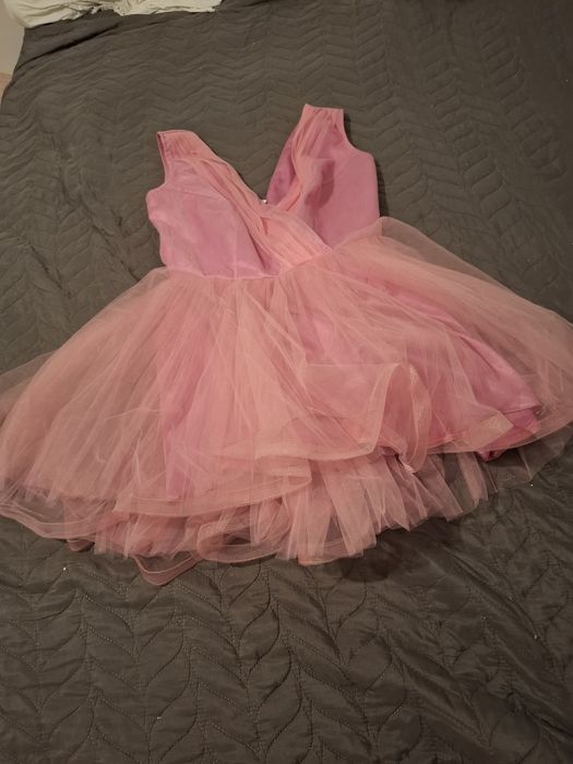 Rochie roz voal vaporos mărimea 44