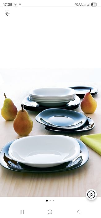 Set farfurii Luminarc alb negru