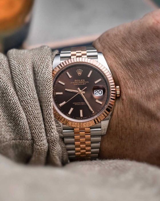 Rolex Datejust 41mm Bi-Color Choholat Dial