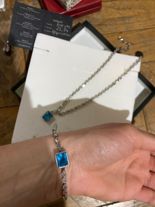 Aзарини комплект  Сребърно  колие и гривна