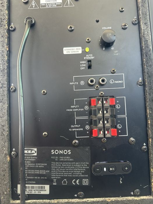 Sistem audio 2+1 Sonos ikea symfonisk wifi + sonos sub activ yamaha