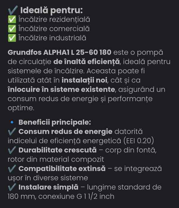 Pompa recirculare Grundfos Alpha One