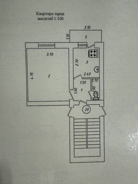 ~ Накошлик ‼️ 1/3/4  34кв ‼️ срочно сотилади