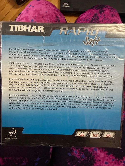 Fata placa paleta tenis de masa Tibhar Rapid Soft