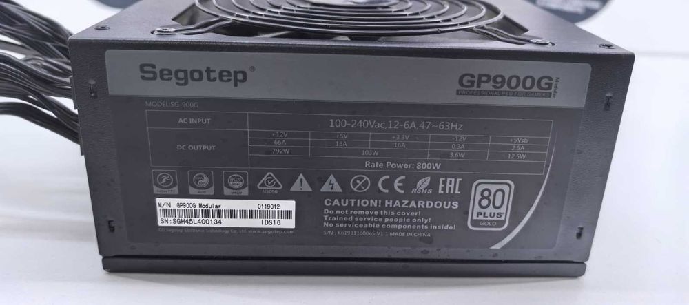 Sursa PC Desktop Modulara Segotep 800W Gold