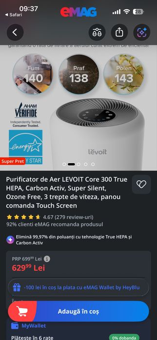 Purificator aer Levoit