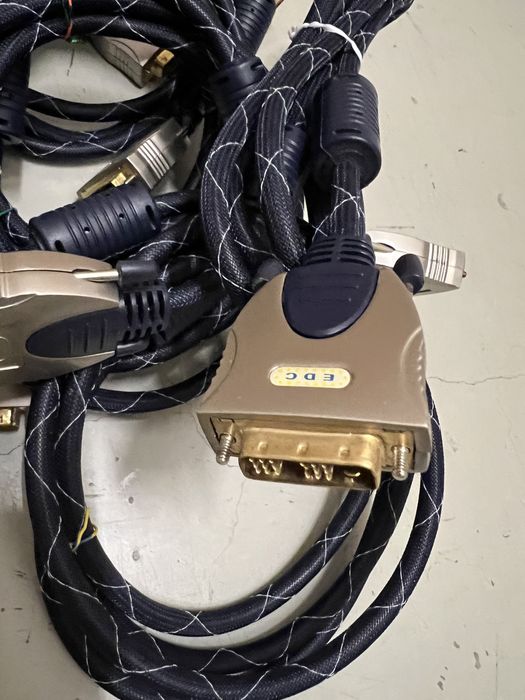 Antic Cablu VGA , DVI si cat 6a ethernet 2m cabluri monitor calculator