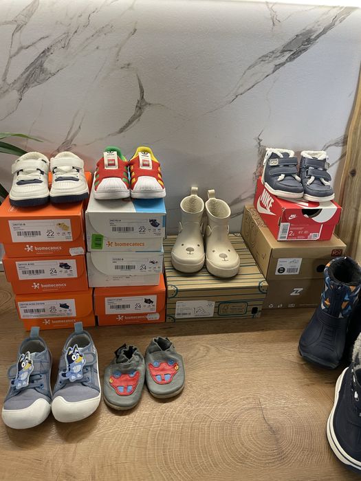 Запазени детски обувки. Biomecanics, adidas, nike, affenzahn, zeazoo