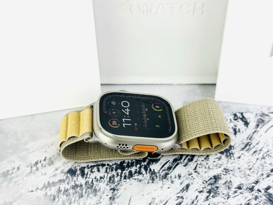 KATO НОВ! Apple Watch Ultra 2 49mm Cellular Titanium Alpine Loop Гаранция!