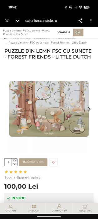 Puzzle lemn cu sunete Little dutch