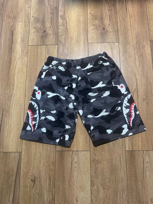 Bape Double Side Shark "Glow in the Dark" Black Camo Shorts