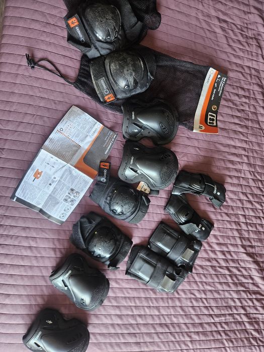 2 комплекта протектори Oxelo (Decathlon) – размери M и S (общо 12 части)