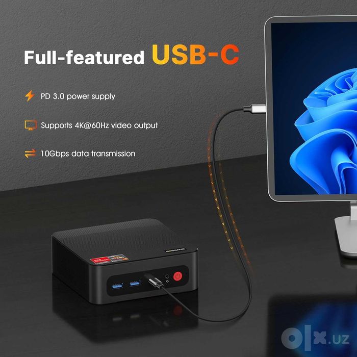Mini PC Мини Пк Bosgame Effizen P4 Ryzen 7 5700U 32Gb DDR4 1Tb M2 SSD