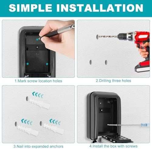 Нова Метална кодова кутия за ключове външна стенна сейф 12 цифри дом