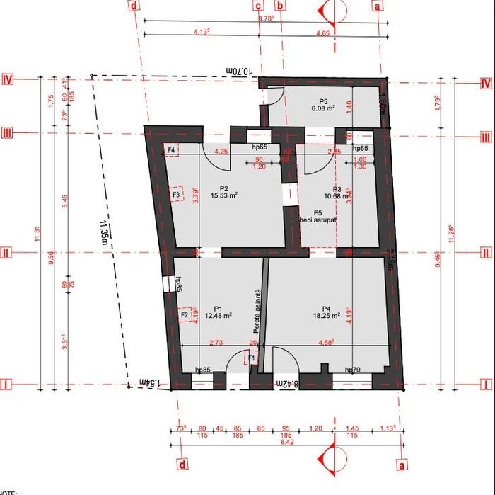 Ultracentral! Proiect AUTORIZAT P+1 (comercial + locuință) – 2 min de Primărie