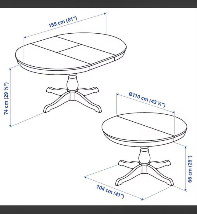 Masa ikea ingatorp extensibila 110-150cm