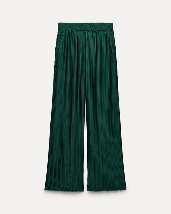 Costum set Zara bluza si pantaloni verde inchis