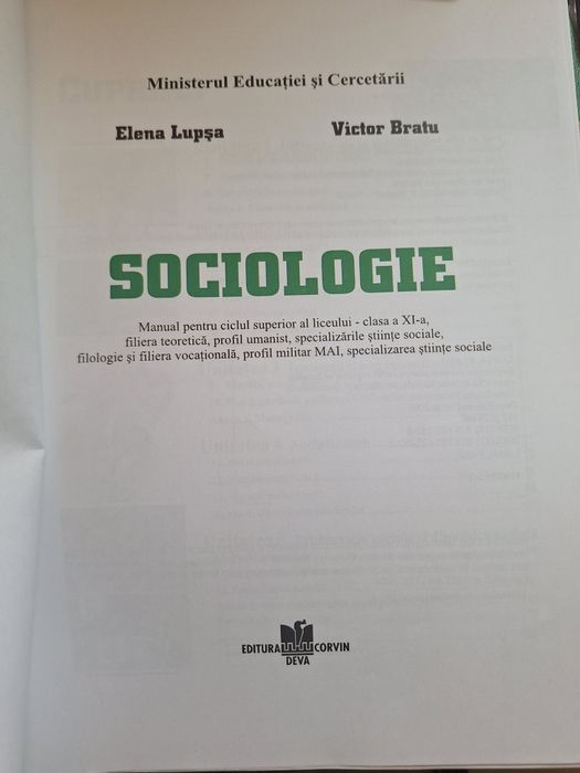 Sociologie Ghid de pregătire BAC 2025 +Manual sociologie