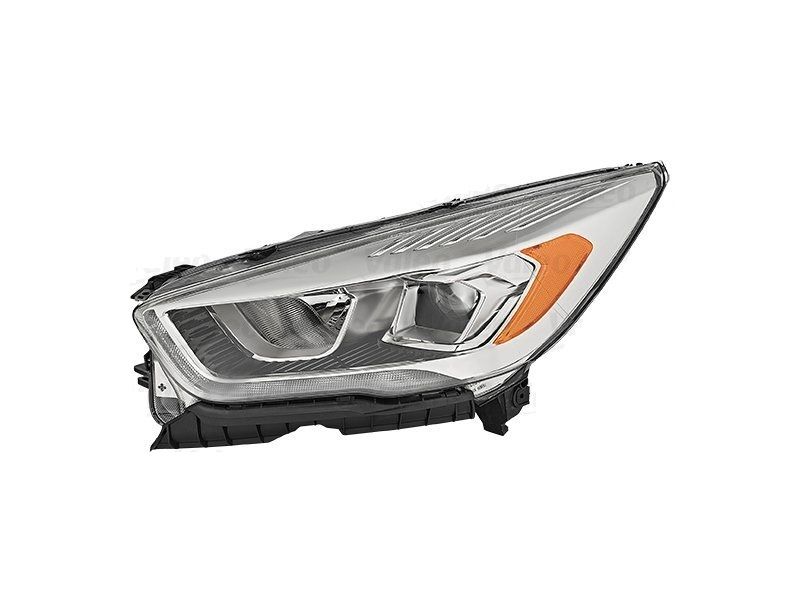 Far Ford Kuga, 02.2016-01.20, fata, partea stanga/dreapta, cu 'lumina de zi' tip LED; tip bec H1+H7+LED; electric; transparent cu finitie galbena; fara unitate control LED; cu motor