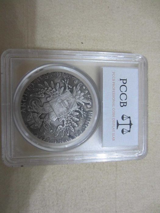 Moneda argint 1 Thaler-Maria Theresia 1780 in caseta catalogata AU55