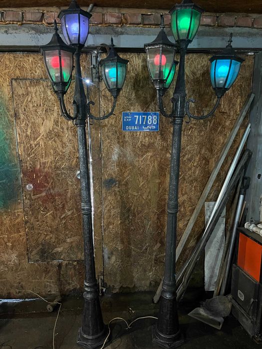 уличные фонарные столбы , 4 плафона