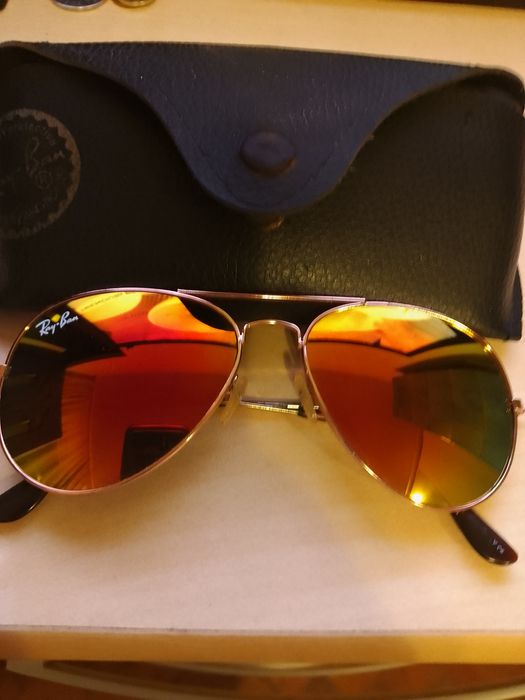 Ochelari de soare Ray Ban aviator cu lentile colorate, unisex