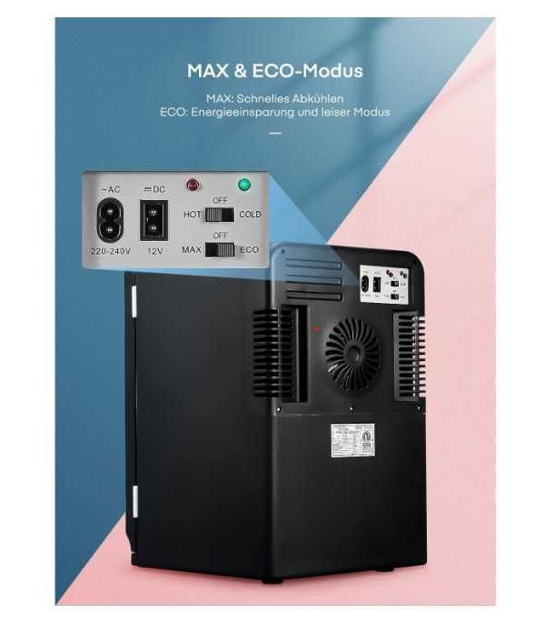 Mini frigider auto NORTHCLAN 15L,220V AC/12V,DC pentru masina, Max-Eco