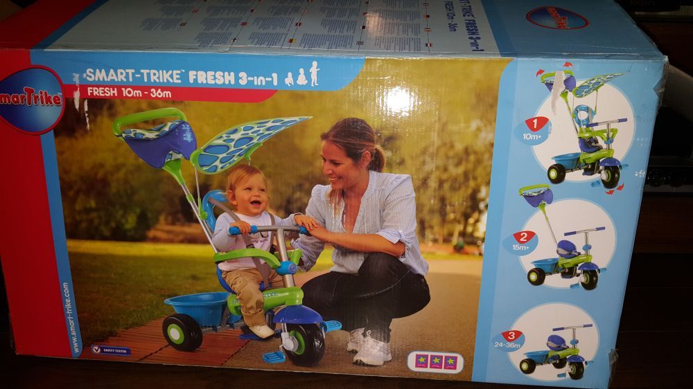Tricicleta copii Smart Trike Fresh 3 in 1 Albastru si verde