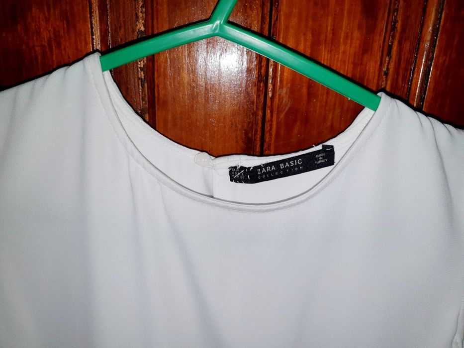 Rochie fete jersey alb cu negru