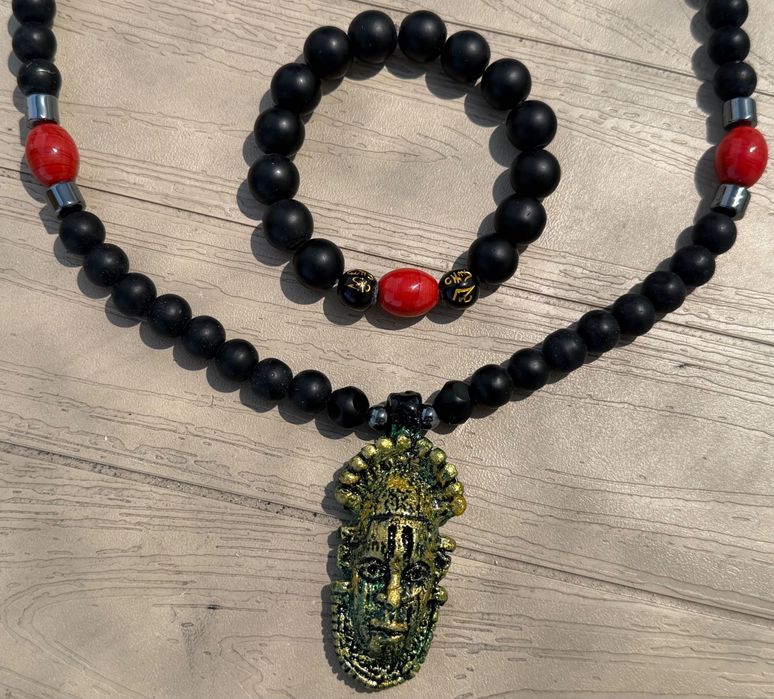 Set hand-made bratara/lant Africa
