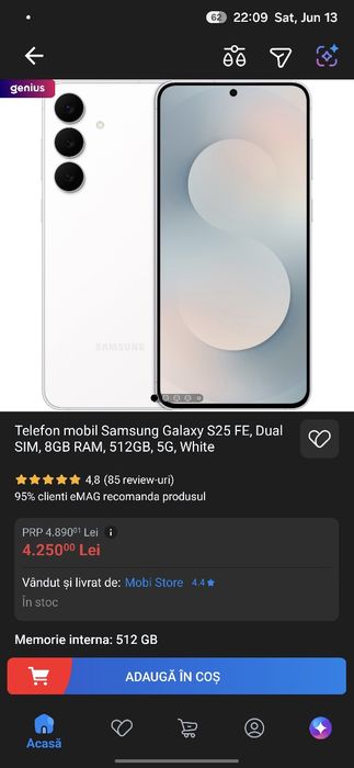 Samsung Galaxy S25 FE -- 512GB -- NOU