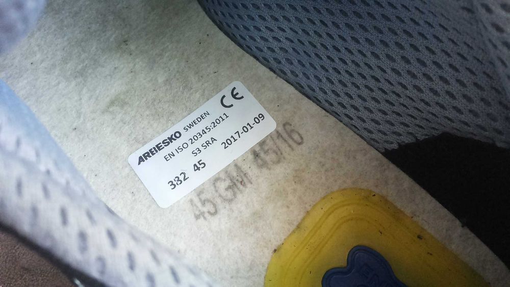 ARBESKO Leather Work Safetu Shoes размер EUR 45 работни обувки WS1-37