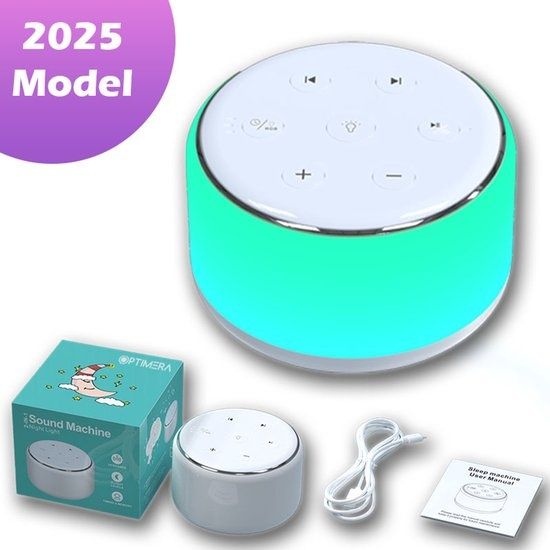 Уред за бял шум за бебе, с нощна лампа и 34 мелодии
