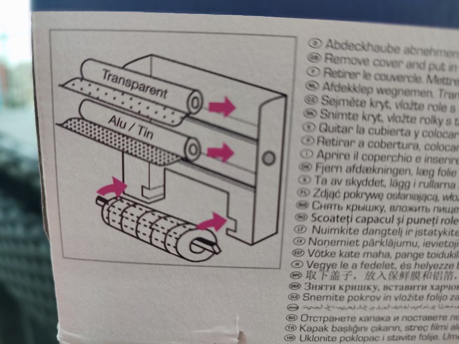 Стенен държач за кухненска хартия и два вида фолио