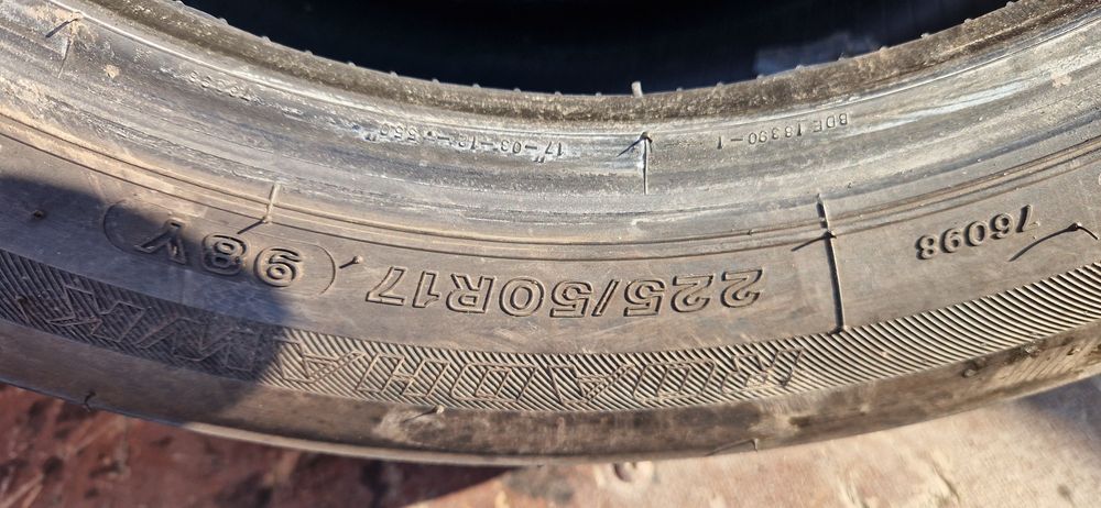 2 Anvelope ca noi Firestone 225 50 R17 de vara. Dot 2022