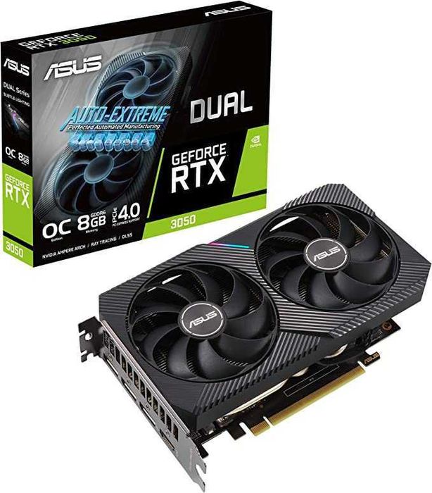 Placa Video Asus RTX 3050 Dual Fan OC 8GB GDDR6 128 biti Noua Sigilata