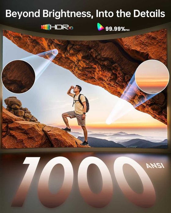 TOPTRO A1 Smart Projector 1080P 4K WiFi 6 Dolby Audio