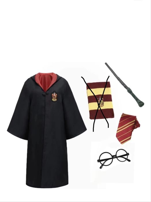 Продам Костюм Гарри Поттера галстук, палочка, очки, мантия