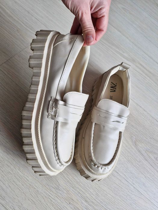 Mocasini din piele Zara 38