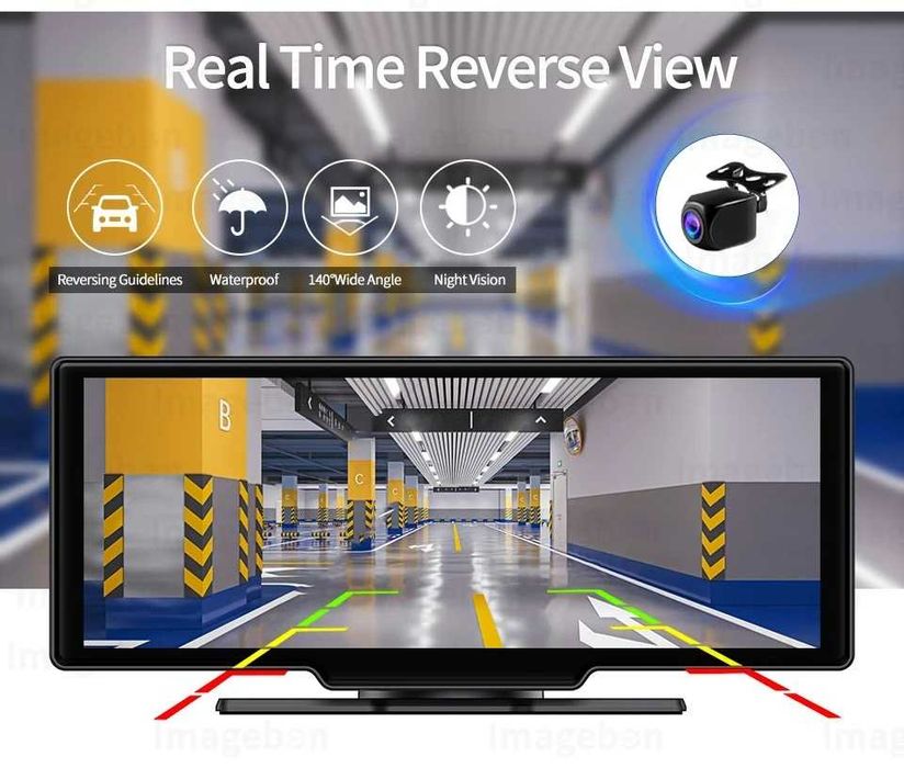 10.26-дюймовый 4G Android 13 видеорегистратор, Carplay и Android Auto
