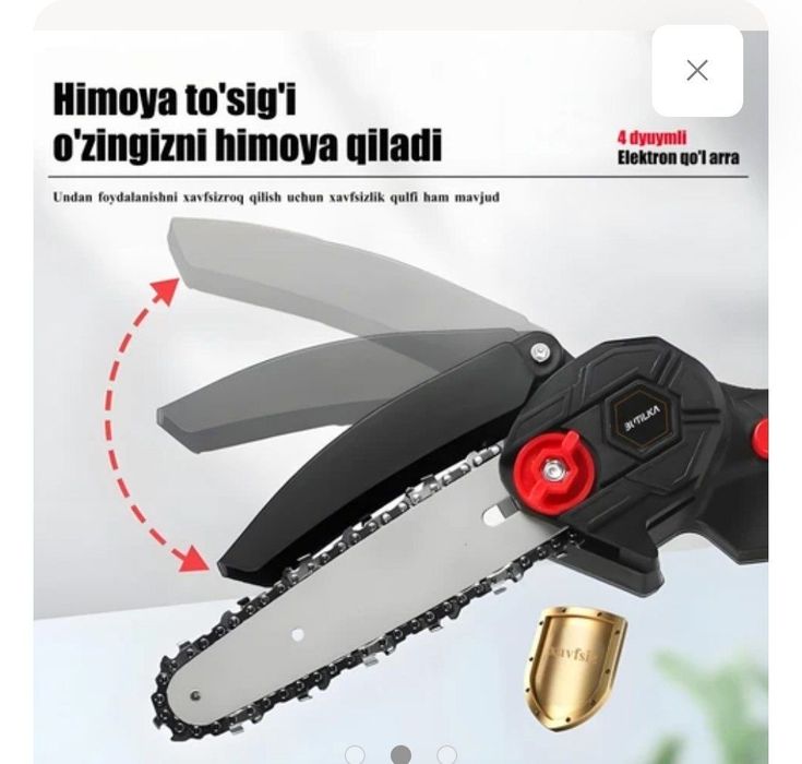 4 dyuymli Uy uchun zaryadlanuvchi elektr qo'l arra