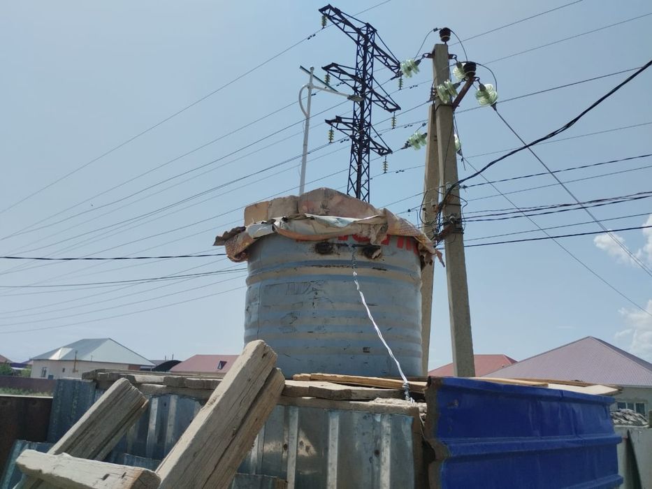 Бочка металлическим  для душа